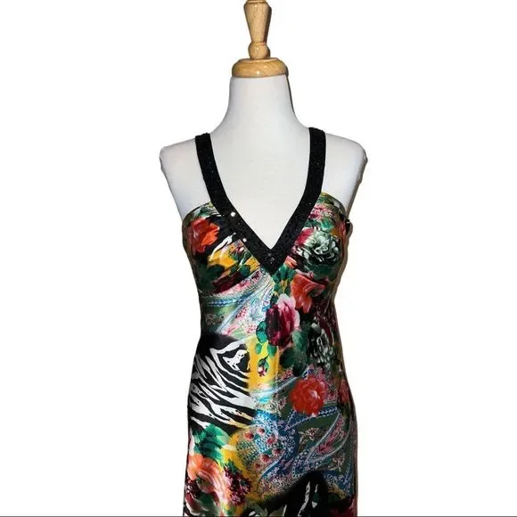 Hailey Logan by Adrianna Papell Multi-Colored Maxi Dress Size 11/14 - Picture 2 of 16